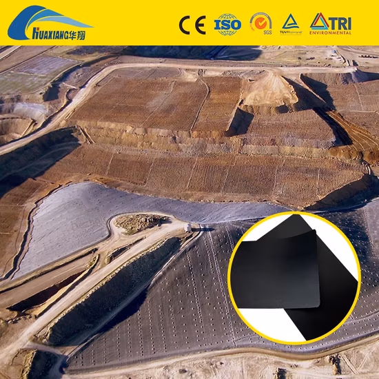 Spessore 0,50 - 3,00 mm.  Geomembrana in HDPE liscia/strutturata a prova di infiltrazioni, impermeabile, bifacciale per la protezione dell'ambiente